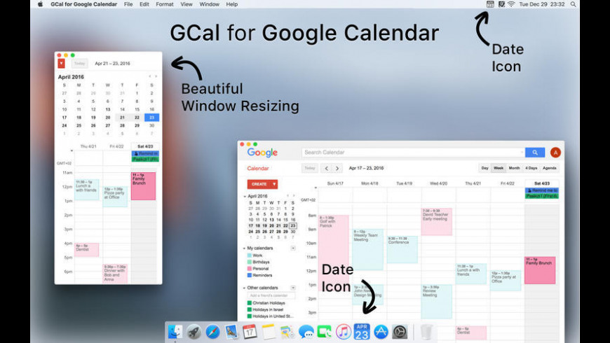 google calendar in mac